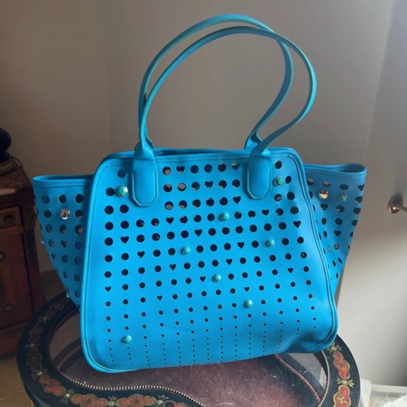 Love Moschino Vibrant Blue Heart Tote - Picture 4 of 14